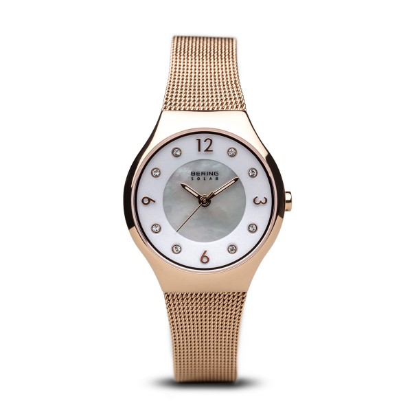 rose gold solar watch
